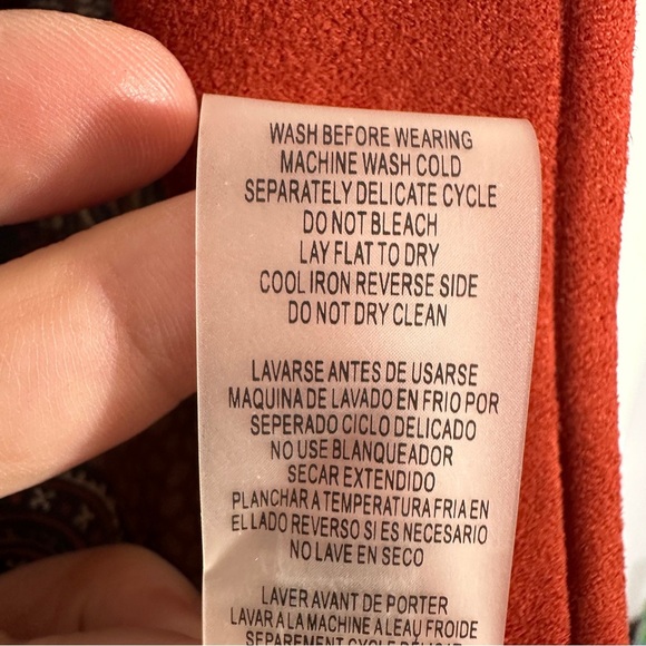 NWOT Tommy Hilfiger sz. 14 blazer, suede feel, sienna color, fall, academia - Picture 10 of 12